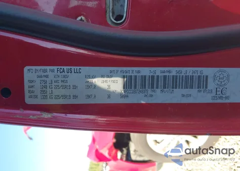 2016 Dodge Journey Sxt/Limited из США, поврежденный, VIN 3C4PDCCG5GT249372